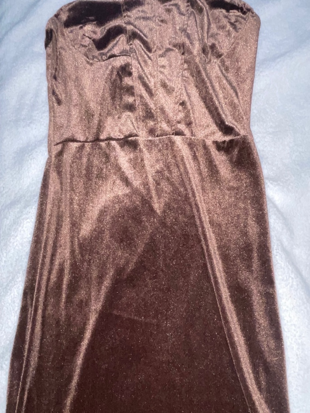 Brown Strapless Dress